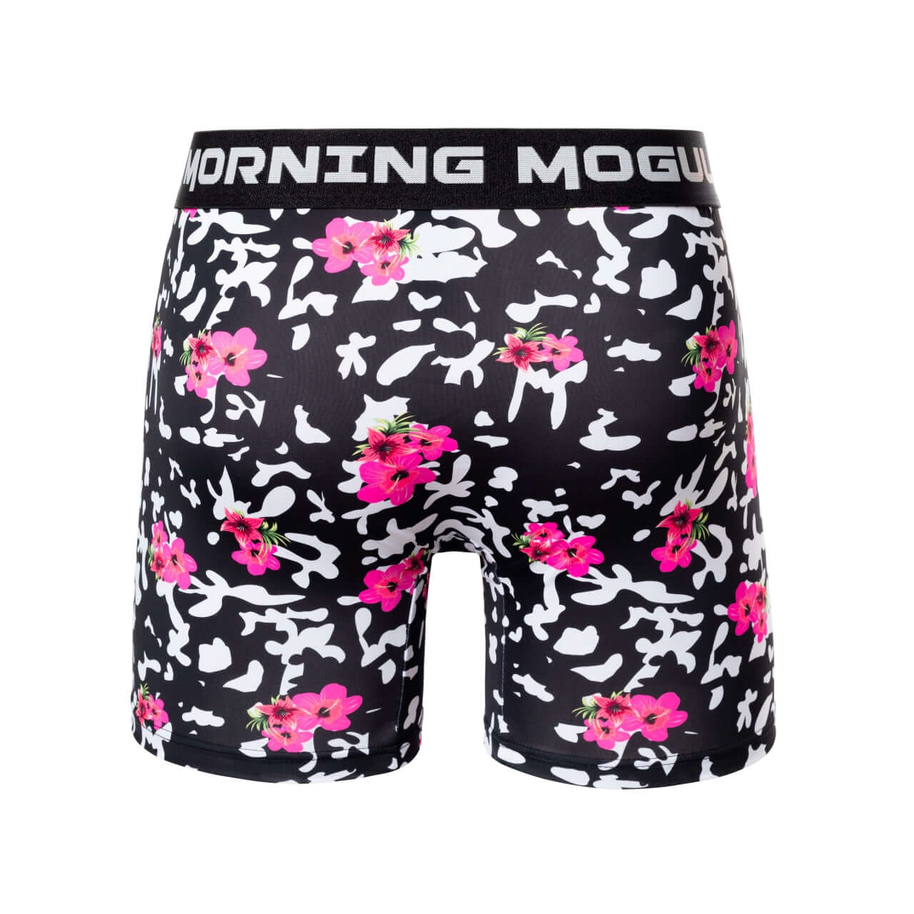 Hibiscus Black And White-Boxer Brief